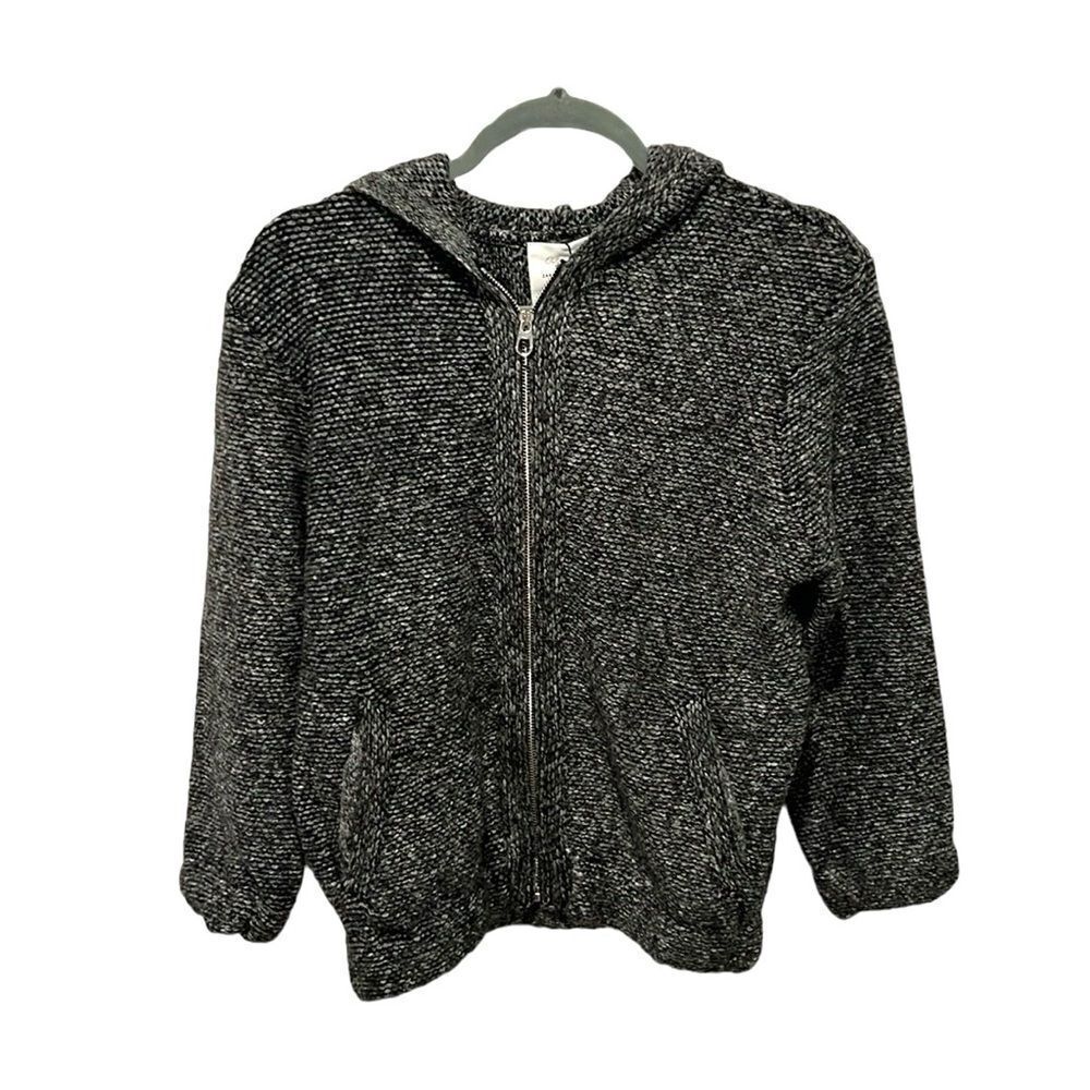Zara knit wear gray kids zip up sweater jacket size 9-10 NWT